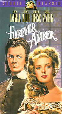 FOREVER AMBER (1947) The post WWII screen scorcher 
based on Kathleen Winsor's novel is a progenitor of the 
modern romance novel. The big budget bodice buster caused 
gossip and censorship in its day. The story follows a 
stunningly beautiful peasant girl as she sleeps her way 
into the British aristocracy.